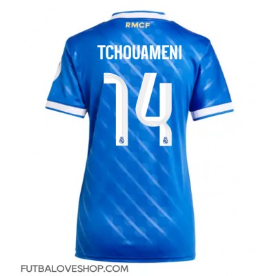 Dres Real Madrid Aurelien Tchouameni #14 Tretina pre Ženy 2025-26 Krátky Rukáv Dres Real Madrid Aurelien Tchouameni #14 Tretina pre Ženy 2025-26 Krátky Rukáv